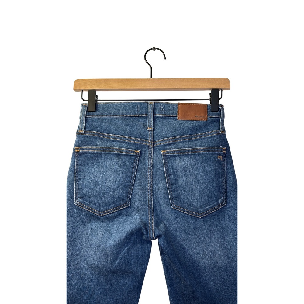 Madewell Cali Demi Boot Crop Jeans Womens 24P Raw Hem High Rise Denim Scandigirl - Picture 11 of 11